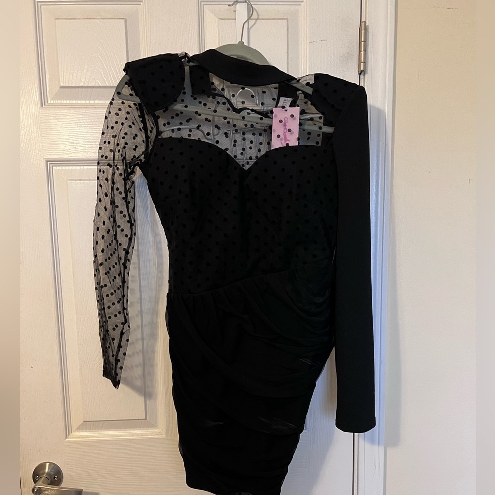Long sleeve black dress